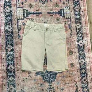 Cat & Jack Girl Chino Uniform Khaki Shorts, Size 7
